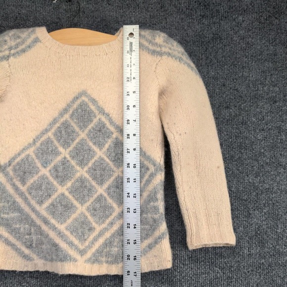 J. Crew With Cashmere Womens Pullover Tile Knit Sweater Tan Gray Small Crew Neck - Picture 12 of 14